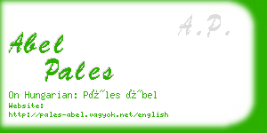 abel pales business card